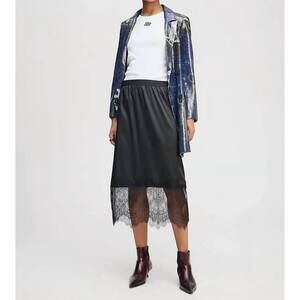NEW MUNTHE latosha slip skirt in black